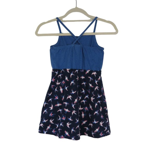 HANNA ANDERSSON Girl's Red White Blue Birds of Peace Ruffle Sundress 120 US 6-7 - Picture 5 of 9